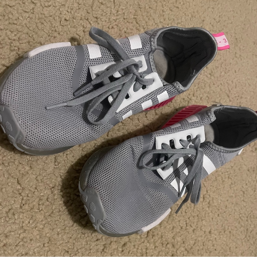 Adidas Gray And Pink Athletic Shoes